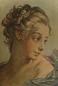 La Tete DUne Jeune Fille, Hoofd van een jong meisje, c1760-1790, 1913 door Louis Marin Bonnet