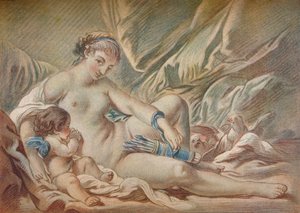 Venus en Cupido, 18e eeuw, 1919 door Louis Marin Bonnet