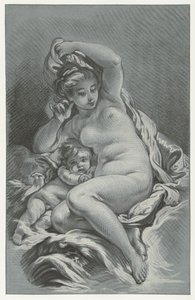 Venus en Cupido door Louis Marin Bonnet