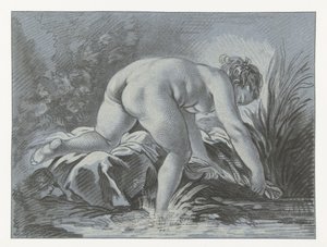 Vrouw aan het wassen door Louis Marin Bonnet