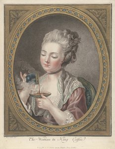 Vrouw die koffie drinkt door Louis Marin Bonnet