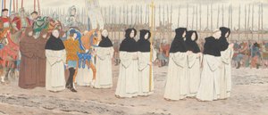 De Dienstmaagd in Harnas te Paard Joan of Arc serie: III, c. 1908-late 1909 door Louis Maurice Boutet de Monvel