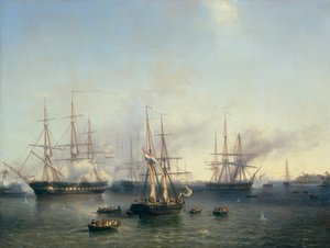 De verovering van Palembang (Sumatra)