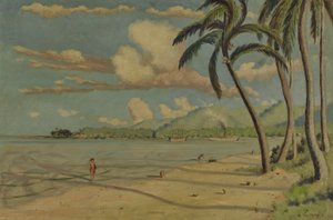 Strand bij Apia, Samoa