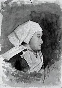 Bretonse Boerin, 1884 door Louis Michel Eilshemius
