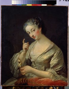 Vrouw met een vogel