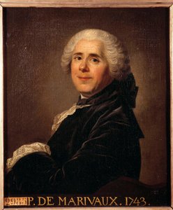 Portret van Pierre Carlet de Chamblan de Marivaux (1688-1763) Schilderij door Louis Michel van Loo (1707-1771) 1743 Zon. 0,63 x 0,52 m
