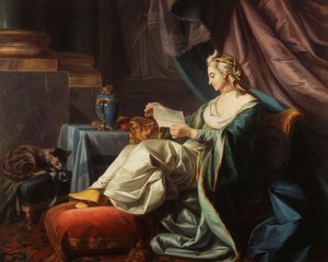 Een Jonge Sultan die een Brief leest door Louis Michel van Loo