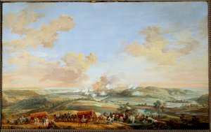 Oorlog van de Oostenrijkse Successie (1741-1748): Belegering van de kastelen van Namen door de Graaf van Clermont van 24 tot 30 september 1746. Gouache door Louis Nicolas Van Blarenberghe (1716-1794) 1782 Zon. 0,59x0,94 m Versailles, museum van het kasteel