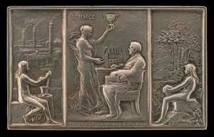 Charles Christofle, 1805-1863, Zilversmid [voorzijde], 1892 door Louis Oscar Roty