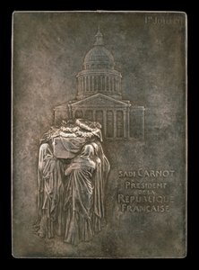 Het lichaam van president Sadi Carnot gedragen naar het Panthéon [voorzijde], 1894