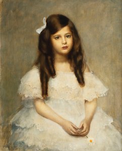 Portret van een Meisje, Zittend Driekwart Lengte