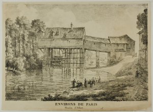 De Omgeving van Parijs: Alfort Molen door Louis Pierre Baltard