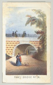 Fancy Bridge No. 14, uit de serie, Uitzichten in Central Park, New York, Deel 3, 1864 door Louis Prang