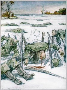 Prikkeldraad, 1916 door Louis Raemaekers