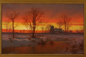 Zonsondergang, winter 1862