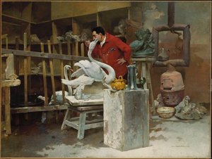 De dierbeeldhouwer, 1894 door Louis Robert Carrier Belleuse