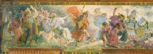 (Bacchanaal feest, Pan en processie) door Louis Schaettle