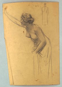 Studie van naaktfiguur door Louis Schaettle