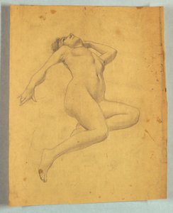 Studie van liggende naaktfiguur