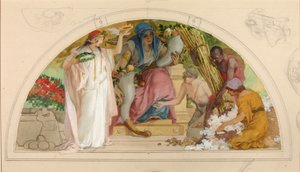 Rijkdom van de bodem (studie voor lunet, Old Senate Office Building) door Louis Schaettle