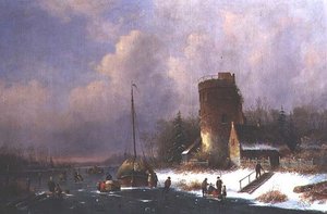 Nederlandse winterscène
