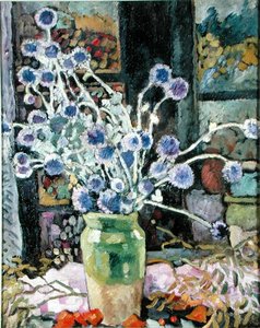 Boeket Bloemen bij het Raam door Louis Valtat