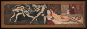 Studies naar De Venus van Urbino van Titiaan en De wedloop van Atalanta van Guido Reni, gemaakt tijdens de tentoonstelling "Italiaanse kunst" in het Petit Palais. door Louis Valtat