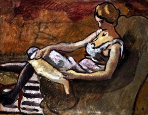 De Denker, c.1916 door Louis Valtat