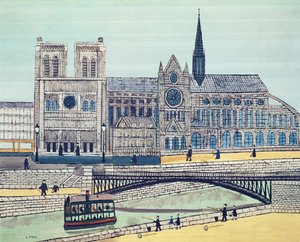 Notre-Dame (zuidzijde), ca. 1933 door Louis Vivin