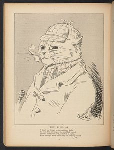 De inbreker, van p. 72, Louis Wain Jaarboek door Louis Wain