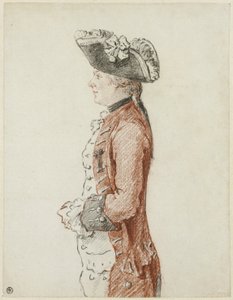 Portret van de Chevalier de Lézay door Louis de Carmontelle