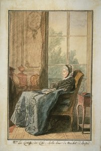De gravin van Cossé in een salon door Louis de Carmontelle