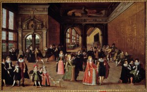 Bal aan het hof van Hendrik IV door Louis de Caulery