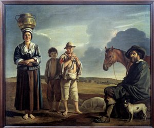 La halte du horalier door Louis le Nain