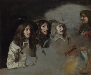 Drie mannen en een jongen, ca. 1647-1648