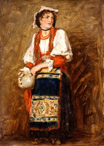 Studie van een Italiaanse Savooise Boerenmeisje, 1874-1880