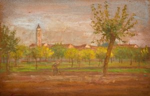 Het dorp Cairate, Lombardije door Louisa Starr