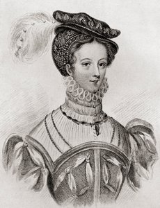 Mary, Queen of Scots, 16 jaar oud, uit The Girl Through the Ages, gepubliceerd 1933 door Louisa Stuart Costello