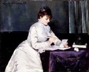 Portret van Madame Lucien Guitry, 1876 door Louise Abbéma
