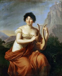 Portret van de auteur Baronne Anne Louise Germaine de Staël 1766-1817 als Corinne, 1807