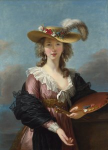 Zelfportret met een strohoed