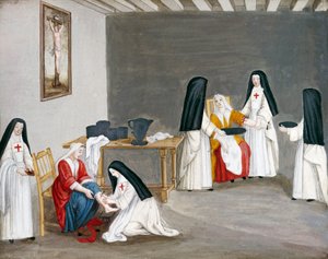 Port-Royal des Champs Abdij, zusters die zieken verzorgen