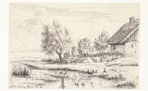 Landschap met Boerenhuis door Louise Ravn Hansen