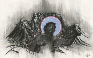 Jezus boven Kaapstad door Lourens Joubert