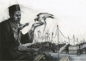 De oude man en de valk door Lourens Joubert