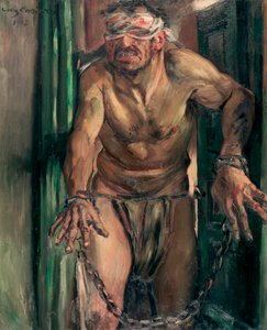 De verblinde Samson door Lovis  Corinth