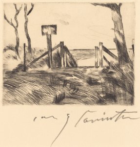 Brug met bord, 1916 door Lovis Corinth