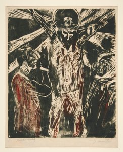 Christus aan het kruis door Lovis Corinth