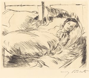 Het zieke kind door Lovis Corinth